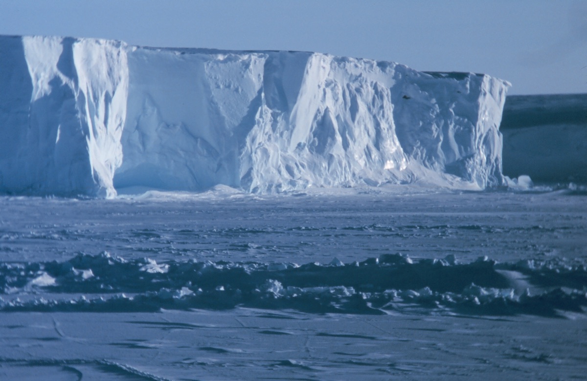 The Ross Ice Shelf, at the Bay of Whales, is the southern-most navigable point on Earth.