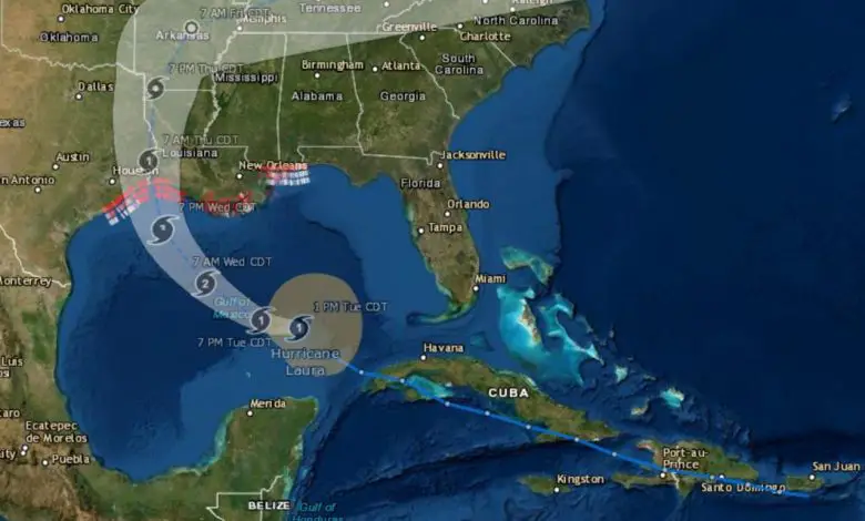 Laura devrait s'abattre sur le Texas et la Louisiane en tant qu'ouragan de catégorie 3 Par Rafi Letzter publié le 25 août 20 La tempête tropicale Laura est maintenant un ouragan, et elle devrait devenir encore plus forte en tourbillonnant vers la Louisiane et le Texas.