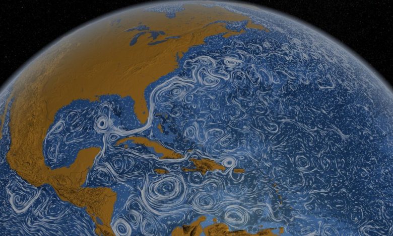 a visualization of ocean currents