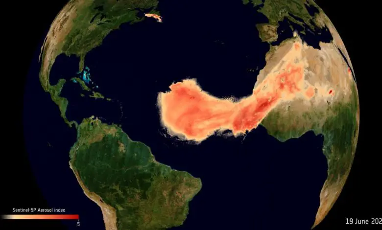 Le satellite voit le panache de poussière de "Godzilla" balayer l'océan Atlantique Par Meghan Bartels publié le 10 juillet 20 Chaque année, la poussière du désert du Sahara souffle de l'Afrique et de l'autre côté de l'Atlantique, mais la plupart des années, ce panache n'est pas si massif qu'il est surnommé "Godzilla". "