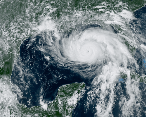 Hurricane Ida picks up steam in the Gulf of Mexico on Saturday, Aug. 28, 2021.