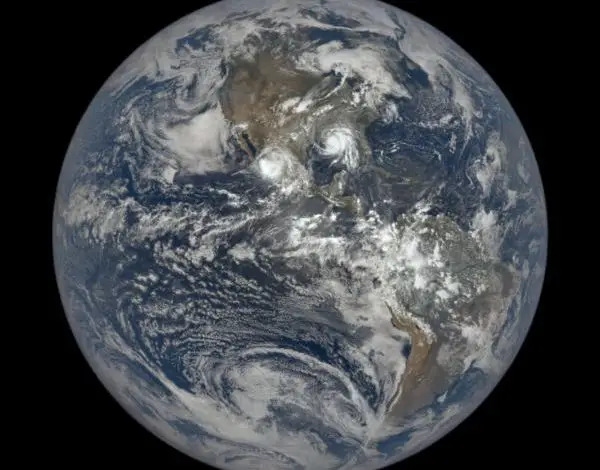 The massive Hurricane Ida is easily visible on Earth from 1 million miles away as seen by NOAA